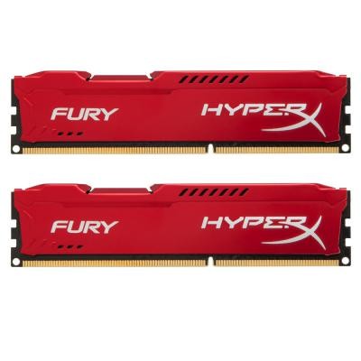 Модуль памяти для компьютера DDR3 8Gb (2x4GB) 1866 MHz HyperX Fury Red Kingston Fury (ex.HyperX) (HX318C10FRK2/8)