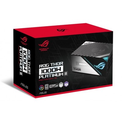 Блок живлення ASUS RETAIL ROG-THOR-1000P2 80Plus Platinum Aura OLED дисплей Кабелі в обплетенні 1000W Gaming