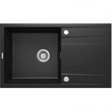 Мийка кухонна Deante Eridan, граніт, прямокутник, з крилом, 860х500х209мм, чаша - 1, накладна, металічний графіт Мийка кухонна Deante Eridan, граніт, прямокутник, з крилом, 860х500х209мм, чаша - 1, накладна, металічний графіт
