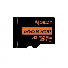 Карта пам'яті Apacer microSD 128GB C10 UHS-I U3 A2 R100/W80MB/s + SD Карта пам'яті Apacer microSD 128GB C10 UHS-I U3 A2 R100/W80MB/s + SD