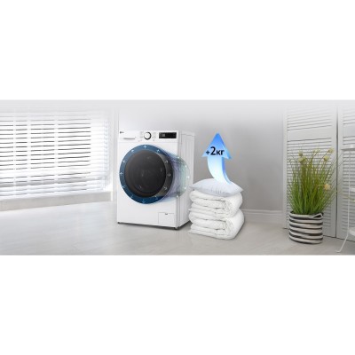 Пральна машина LG фронтальна, 9кг, 1200, A, 48см, дисплей, пара, інвертор, білий Пральна машина LG фронтальна, 9кг, 1200, A, 48см, дисплей, пара, інвертор, білий