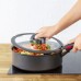 Набір скляних кришок Tefal Ingenio, 16см, 18см, 20см, скло, пластик, чорний