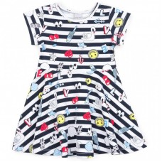 Плаття Lovetti с рисуночками (5911-7-110G-white) Плаття Lovetti с рисуночками (5911-7-110G-white)