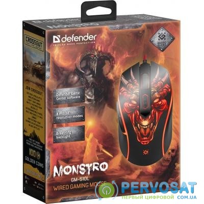 Мышка Defender Monstro GM-510L Black (52510)