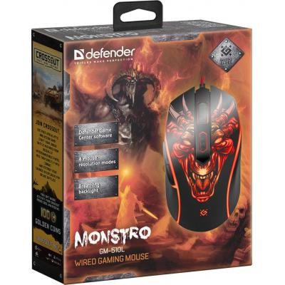 Мышка Defender Monstro GM-510L Black (52510)