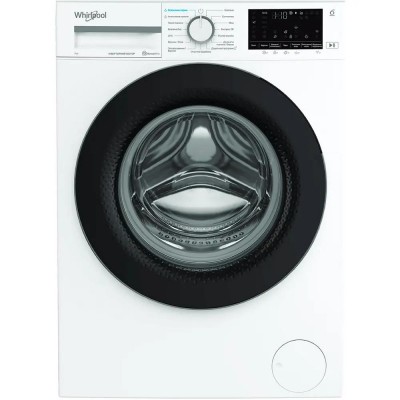 Пральна машина Whirlpool фронтальна, 7кг, 1200, A+++, 49.6см, дисплей, пара, інвертор, люк чорний, білий