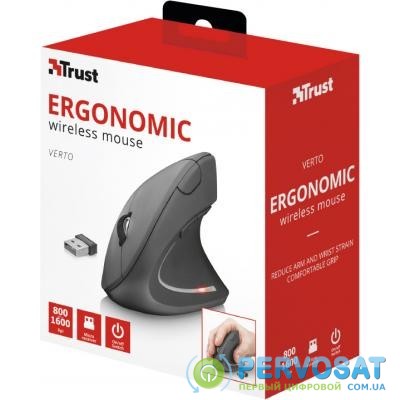 Мышка Trust Verto Wireless Ergonomic Black (22879)