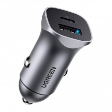 Зарядний пристрій Ugreen CD130 20W USB + Type-C PD Car Charger (Gray) (30780) Зарядний пристрій Ugreen CD130 20W USB + Type-C PD Car Charger (Gray) (30780)