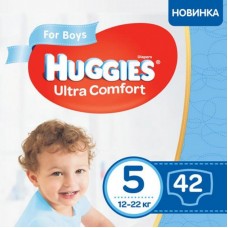 Підгузок Huggies Ultra Comfort 5 Jumbo для мальчиков (12-22 кг) 42 шт (5029053565408) Підгузок Huggies Ultra Comfort 5 Jumbo для мальчиков (12-22 кг) 42 шт (5029053565408)