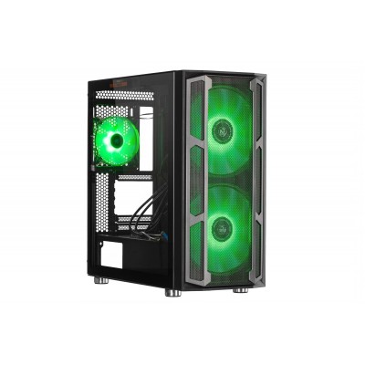 Корпус 2E GAMING CONTEGO (GW02) MidT,EATX,2xUSB2.0, 2xUSB3.0,2x200мм ARGB,2x120мм ARGB, скло (бічна панель),без БЖ,чорний
