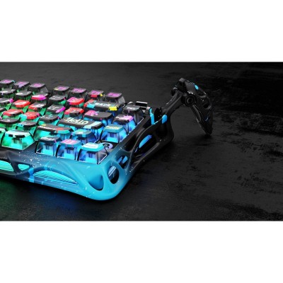 Клавіатура механічна GravaStar Mercury V75 Pro 80keys, Magnetic Jade Gaming, 8K, USB-A, RGB, Neon Graffiti