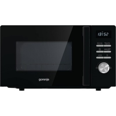 Мікрохвильова піч Gorenje, 20л, електр. керув., 800Вт, гриль, дисплей, 11 програм, чорний