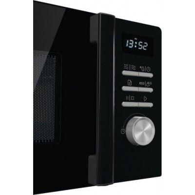 Мікрохвильова піч Gorenje, 20л, електр. керув., 800Вт, гриль, дисплей, 11 програм, чорний