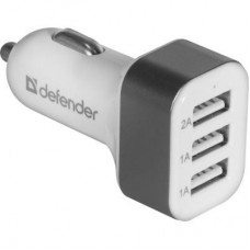 Зарядний пристрій Defender UCA-03 авто,3 порта USB, 5V / 4A (83570) Зарядний пристрій Defender UCA-03 авто,3 порта USB, 5V / 4A (83570)