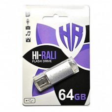 USB флеш накопичувач Hi-Rali 64GB Rocket Series Silver USB 2.0 (HI-64GBVCSL) USB флеш накопичувач Hi-Rali 64GB Rocket Series Silver USB 2.0 (HI-64GBVCSL)