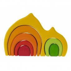 Nic Конструктор дерев'яний Будинок Габлі жовтий NIC523022