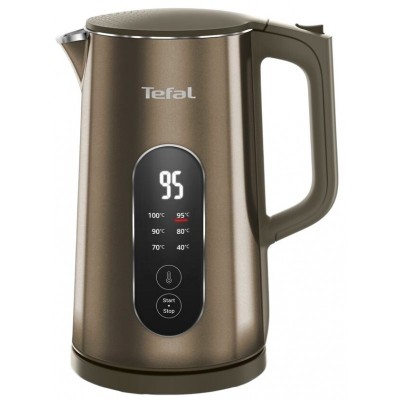 Електрочайник Tefal Selection 1.7л, з подвійними стінками, 6 темп.реж, підтримка температури, сенc. управління, бронзовий Електрочайник Tefal Selection 1.7л, з подвійними стінками, 6 темп.реж, підтримка температури, сенc. управління, бронзовий