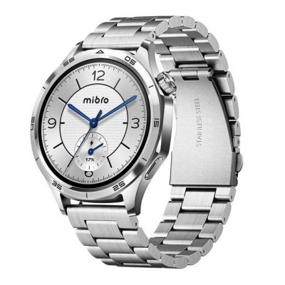 Смарт-годинник Mibro GT 46мм, 1.43", 466x466, AMOLED, BT 5.3, GPS, 5 ATM, сріблястий