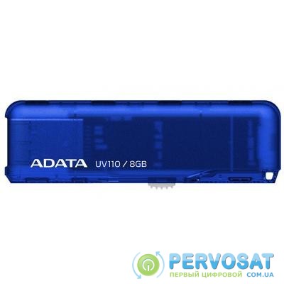 USB флеш накопитель A-DATA 8GB DashDrive UV110 Blue USB 2.0 (AUV110-8G-RBL)