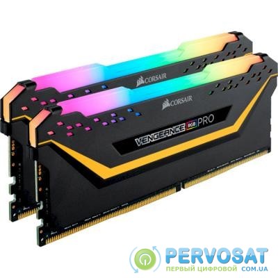 Модуль памяти для компьютера DDR4 16GB (2x8GB) 3200 MHz Vengeance RGB Pro Black CORSAIR (CMW16GX4M2C3200C16-TUF)