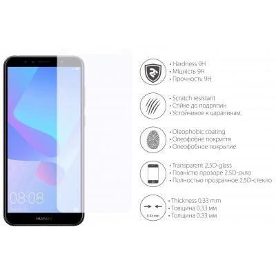 Скло захисне 2E для Huawei Y7 Prime 2018 2.5D Clear (2E-TGHW-Y7P18-25D)