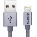 Дата кабель USB 2.0 AM to Lightning 1.0m MFI Titanium ADATA (AMFIAL-100CMK-CTI)