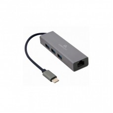 Перехідник Cablexpert Type-С to Gigabit Ethernet, 3 Ports USB 3.1 Gen1 (5 Gbps) (A-CMU3-LAN-01) Перехідник Cablexpert Type-С to Gigabit Ethernet, 3 Ports USB 3.1 Gen1 (5 Gbps) (A-CMU3-LAN-01)