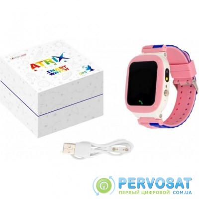 Смарт-часы ATRIX iQ2200 IPS Cam Flash Pink Детские телефон-часы с трекером (iQ2200 Pink)