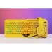 Клавіатура мембранна 2E GAMING KG315 110key, USB-A, EN/UA, RGB, жовтий