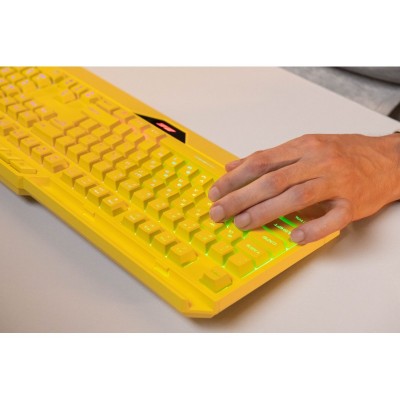 Клавіатура мембранна 2E GAMING KG315 110key, USB-A, EN/UA, RGB, жовтий