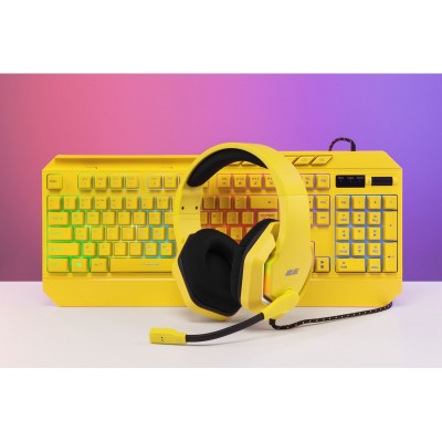 Клавіатура мембранна 2E GAMING KG315 110key, USB-A, EN/UA, RGB, жовтий