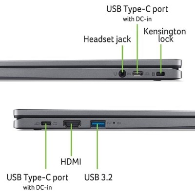 Ноутбук Acer Chromebook Plus CB514-4HT 14&quot; FHD IPS Touch, Intel i3-N305, 8GB, F128GB, UMA, ChromeOS, сірий