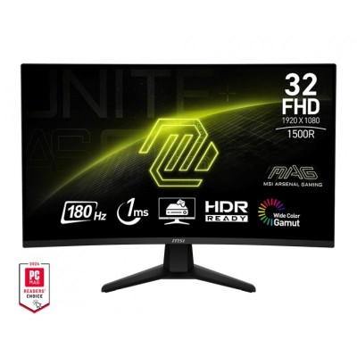 Монітор MSI 31.5&quot; MAG 32C6 2xHDMI, DP, Audio, VA, 180Hz, 1ms, sRGB 101%, CURVED, AdaptiveSync