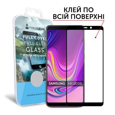 Стекло защитное MakeFuture для Samsung A9 2018 (A920) Black Full Cover Full Glue (MGFCFG-SA920B)