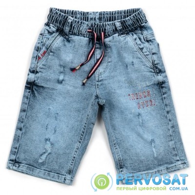 Шорты A-Yugi джинсовые на резинке (2757-122B-blue)
