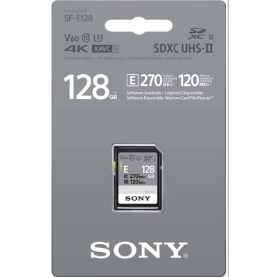 Карта пам'яті Sony 128GB SDXC C10 UHS-II U3 V60 R270/W120MB/s Entry