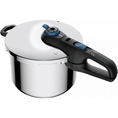 Скороварка Tefal Secure Trendy, 6л, з паровим кошиком, нержавіюча сталь, пластик