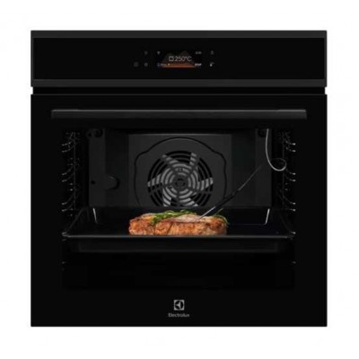 Духова шафа Electrolux електрична, 72л, A+, дисплей, конвекція, піроліз, телескопічні напрямні, чорний