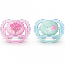 Пустушка Philips AVENT Ultra Air 0-6 міс, 2 шт для дівчаток (SCF343/20) Пустушка Philips AVENT Ultra Air 0-6 міс, 2 шт для дівчаток (SCF343/20)