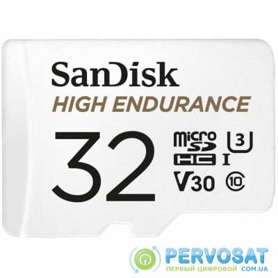Карта памяти SANDISK 32GB microSDHC class 10 UHS-I U3 V30 High Endurance (SDSQQNR-032G-GN6IA)