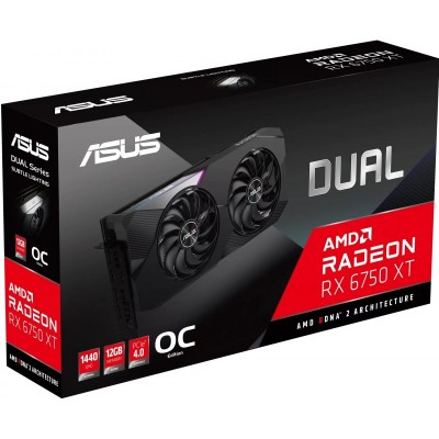 Відеокарта ASUS Radeon RX 6750 XT 12GB GDDR6 DUAL OC DUAL-RX6750XT-O12G