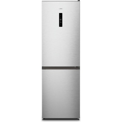 Холодильник Gorenje з нижн. мороз. камерою, 185х60х60см, 2 дв., Х- 207л, М- 93л, A++, NoFrost Plus, Fresh zone, Зовн. Диспл, сірий