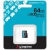 Карта пам'яті Kingston microSD   64GB C10 UHS-I U3 A2 V30 R200MB/s