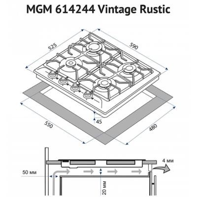 Варочная поверхность MINOLA MGM 614244 BL Vintage Rustic