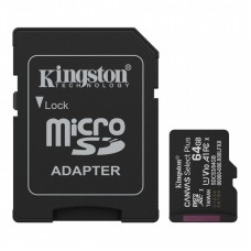 Карта пам'яті Kingston microSD   64GB C10 UHS-I A1 V10 R100MB/s + SD Карта пам'яті Kingston microSD   64GB C10 UHS-I A1 V10 R100MB/s + SD