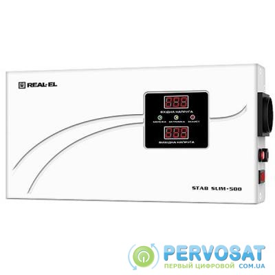 Стабилизатор REAL-EL STAB SLIM-500, white (EL122400006)