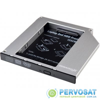 Фрейм-переходник Grand-X HDD 2.5'' to notebook 12.7 mm ODD SATA3 (HDC-27)