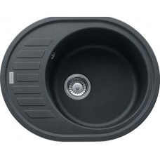 Мийка кухонна Franke Ronda, фраграніт, овал, з крилом, 620х500х200мм, чаша - 1, накладна, ROG 611-62, графіт