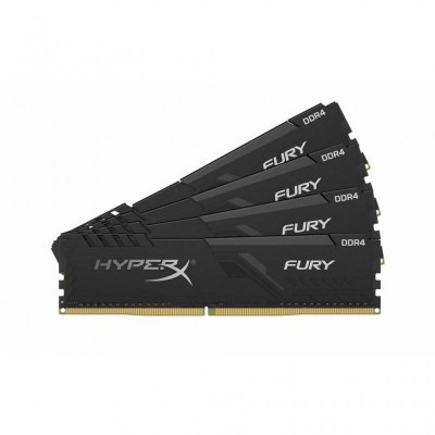 Модуль памяти для компьютера DDR4 64GB (4x16GB) 2666 MHz HyperX Fury Black Kingston Fury (ex.HyperX) (HX426C16FB3K4/64)