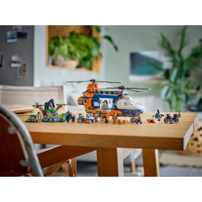 Конструктор LEGO City Вертоліт у базовому таборі для дослідження джунглів